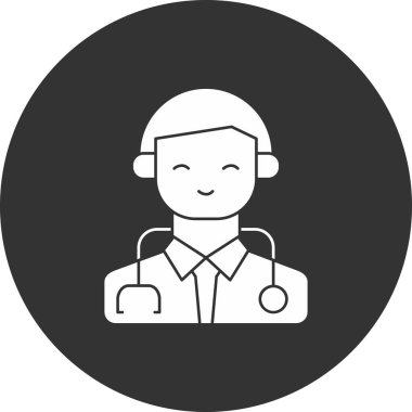 Avatar doktor vektör simgesi