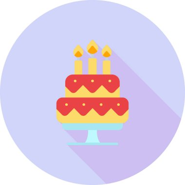 Doğum günü pastası. Basit resimleme