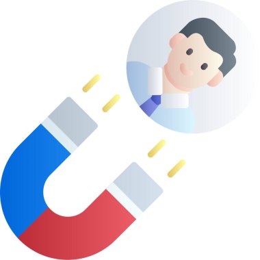 mıknatıs simgesi vektör çizimi