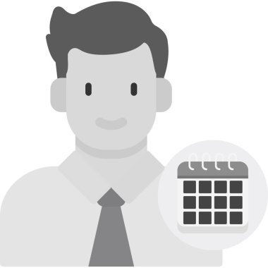 İş adamı takvimi ikon vektör illüstrasyon tasarımı