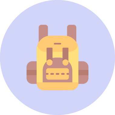 Sırt çantası. Web simgesi basit illüstrasyon