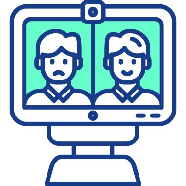 Çağrı merkezi. Web simgesi basit illüstrasyon