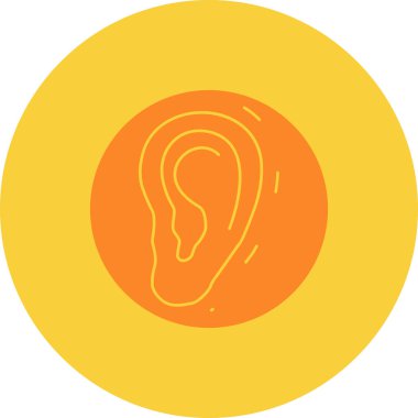 İşitme cihazı vektör simgesi. düz simge illüstrasyonu