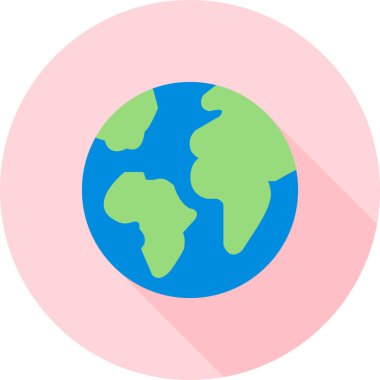 Dünya. Web simgesi basit illüstrasyon