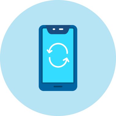 Cep telefonunun vektör illüstrasyonu, modern simge