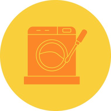 Çamaşır makinesi. Basit resimleme