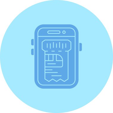 Akıllı telefon. Web simgesi basit illüstrasyon