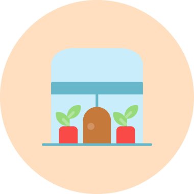 Bir dükkan simgesinin vektör illüstrasyonu