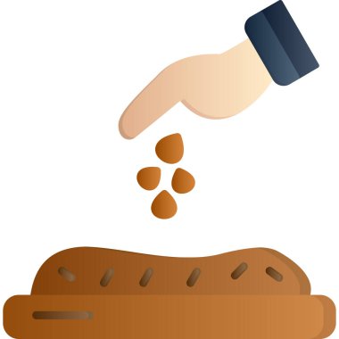 Kahve fincanıyla el ve para. vektör illüstrasyonu.