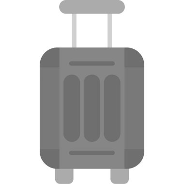 bagaj düz simgesi, vektör illüstrasyonu