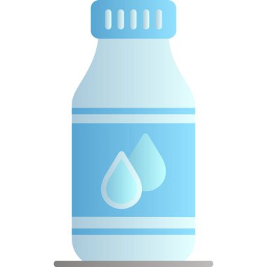 Su şişesi, illüstrasyon, vektör, beyaz arka planda..