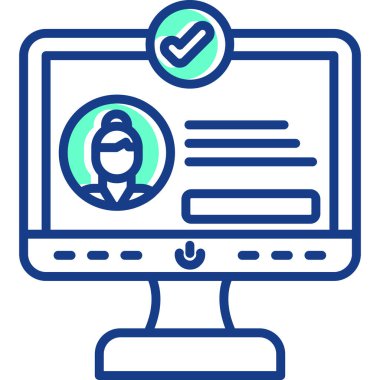 bilgisayar ekranı simgesi. Basit resimleme