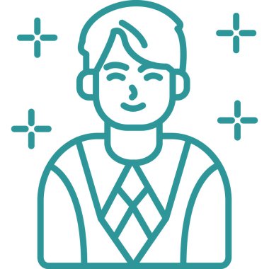 Avatar man simgesi, vektör illüstrasyonu