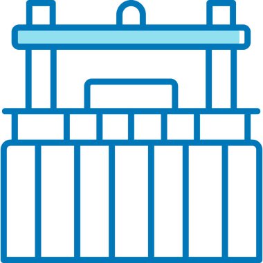 Bina inşaat simgesi - ana hatları biçiminde