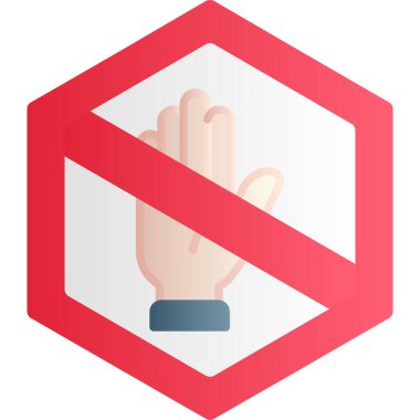 Kes şunu. Web simgesi basit illüstrasyon