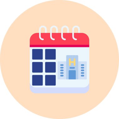 Takvim. Web simgesi basit illüstrasyon