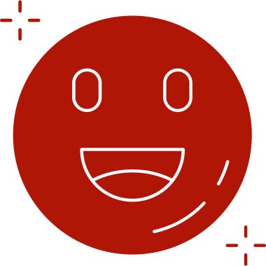 Moda tarzında izole edilmiş mutlu gülümseme simgesi