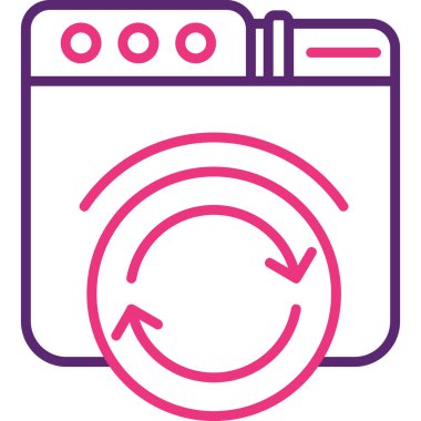 çamaşır makinesi simgesi. vektör illüstrasyonu