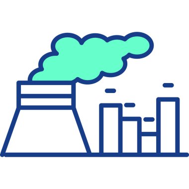 Fabrika simgesi vektör illüstrasyonu