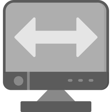 Bilgisayar masaüstü aygıtı simgesi ana hat biçiminde