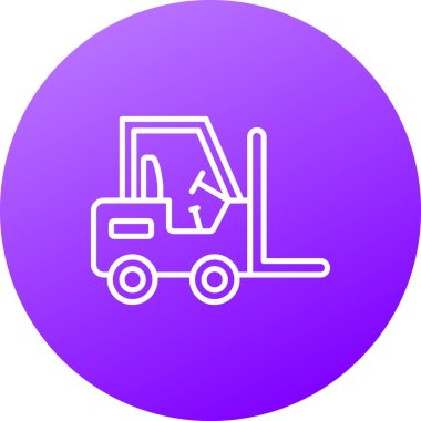 Forklift simgesi, vektör illüstrasyonu