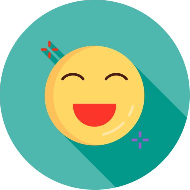 emoticon vektör düz renk simgesi