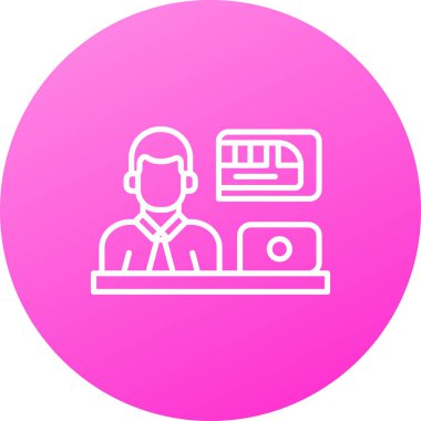 Bir bilgisayar simgesinin vektör illüstrasyonu