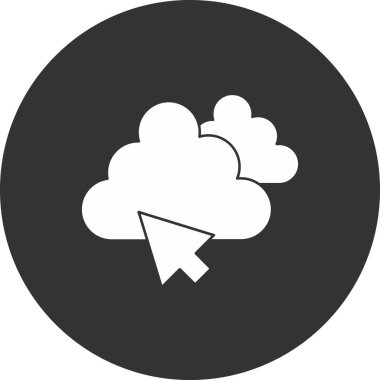 Bulut. Web simgesi basit illüstrasyon