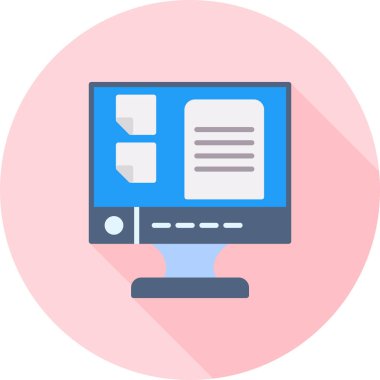 Bilgisayar. Web simgesi basit illüstrasyon