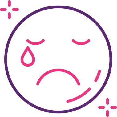 Üzücü. Web simgesi basit illüstrasyon