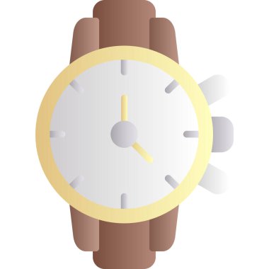 Saat simgesi. düz dizayn.