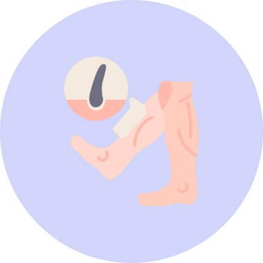 İnsan diz ikonu vektörü. Düz renk çizimi. pictogram sembolü