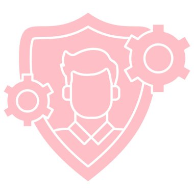 Kasklı bir adamın vektör çizimi