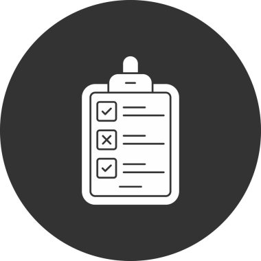 Kontrol listesi simgesi vektör illüstrasyonu