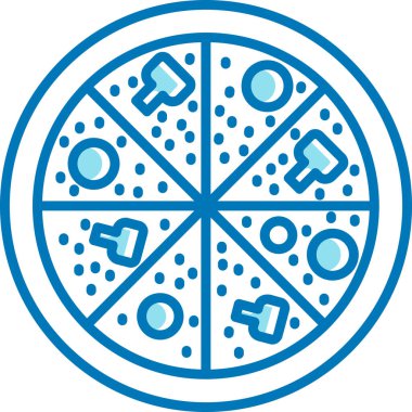 Pizza dilimi simge vektör çizim