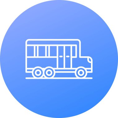 bus simgesi vektör illüstrasyonu