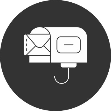 Moda biçimi izole edilmiş arkaplanda e- posta simgesi