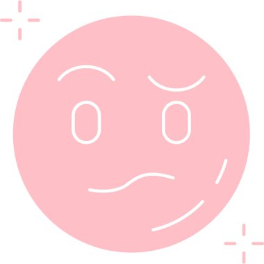 Moda biçimi izole edilmiş arkaplanda üzgün yüz simgesi simgesi