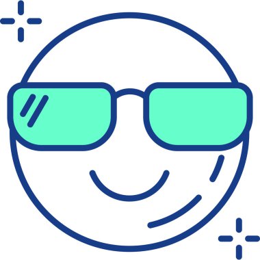 Güneş gözlüğü. Web simgesi basit illüstrasyon