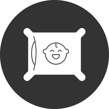 Beyaz arka planda izole edilmiş modaya uygun bir oyuncak ikonu. oyuncak