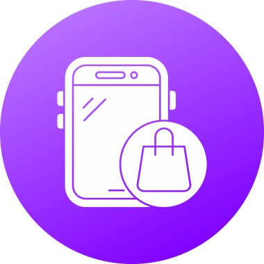 Çanta. Web simgesi basit illüstrasyon