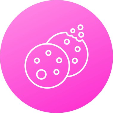 Bir bakterinin pembe simgesinin vektör çizimi