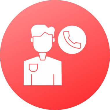 güzel çağrı merkezi çizgi vektör simgesi