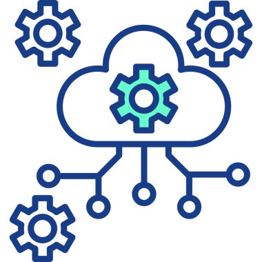 veri depolama. Web simgesi basit illüstrasyon