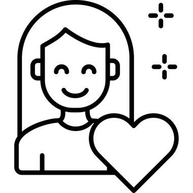 Aşk. Web simgesi basit tasarım