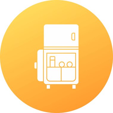 Gölgeli valizin illüstrasyon vektör simgesi