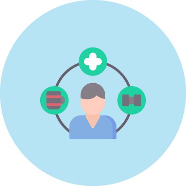 Doktor. Web simgesi basit tasarım