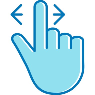 parmak dokunuşu simgesi ile doldurulmuş dış hat biçimi