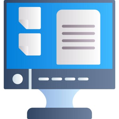 bilgisayar ekranı simgesi, basit vektör illüstrasyonu