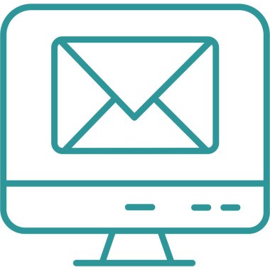 e-posta mektup simgesi ana hat biçiminde